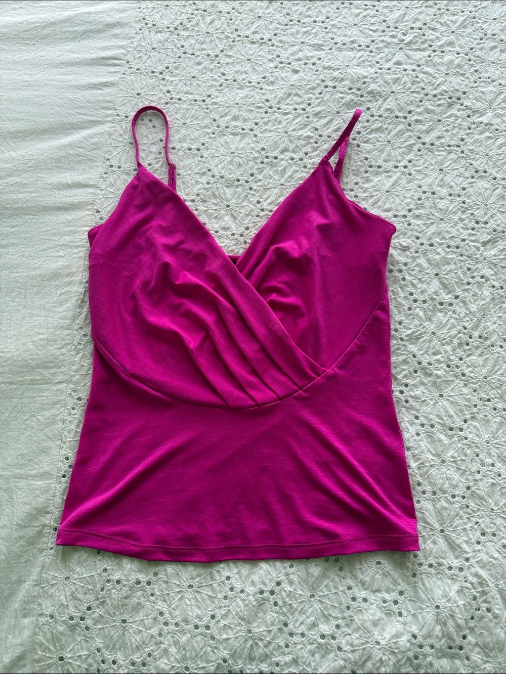 Marciano Women's Fuchsia Wrap-Front Cami Tank Top